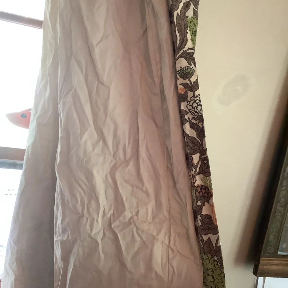 Vintage 60’s 70’s Cream Brown Orange Yellow Green Drapes Curtains 10 Pieces